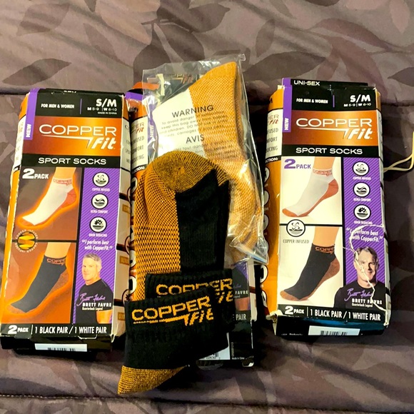 Copper fit Accessories Copper Fit Ankle Socks Three Pairs Of White